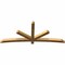Ekena Millwork Alberta Rough Sawn Timber Gable Bracket, Western Red Cedar, 96"W x 40"H x 4"D x 4"F, 10/12 Pitch GBW096X40X0404ALB00RWR - alternate 3